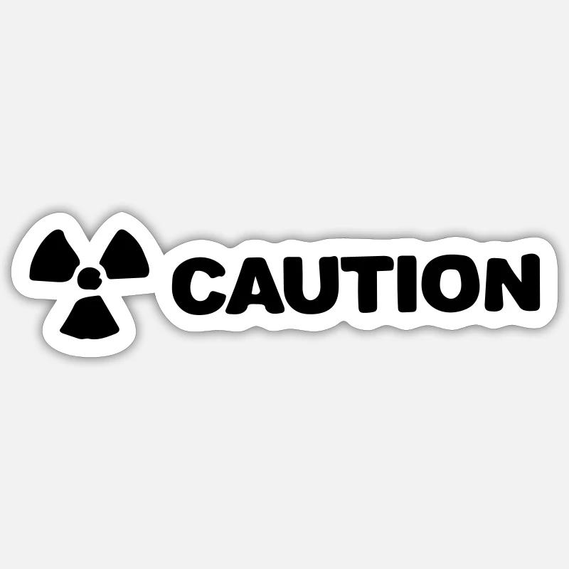 Radiation - Sticker taille S (10 x 10 cm) - blanc mat