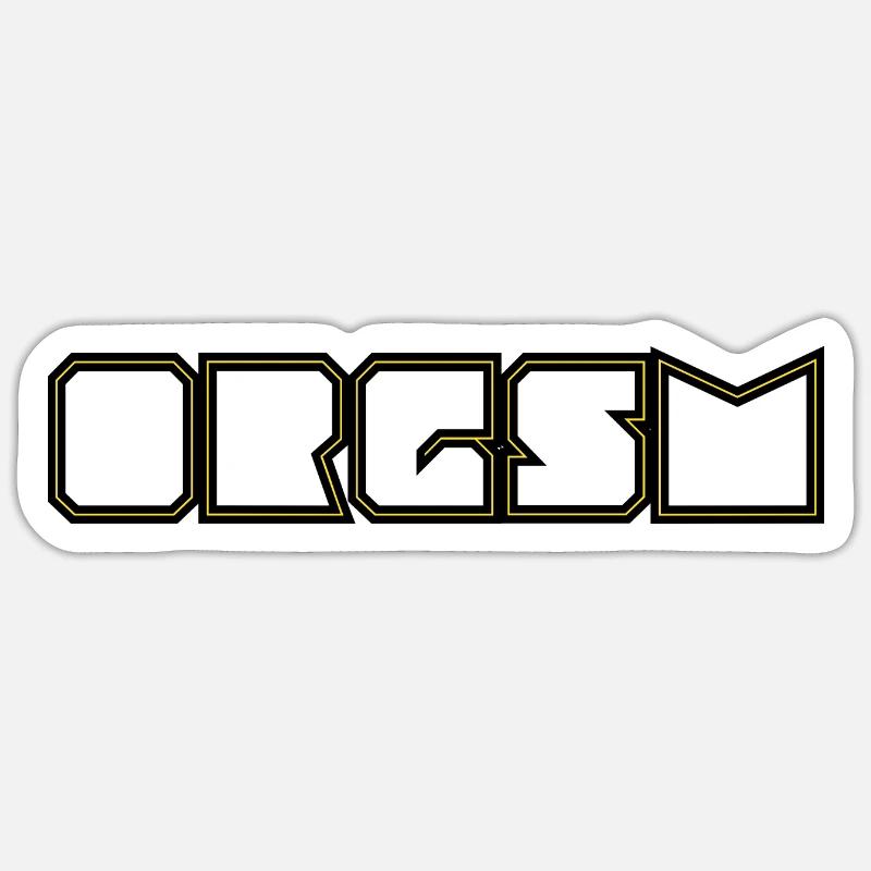 Orgsme - Sticker taille S (10 x 10 cm) - blanc mat