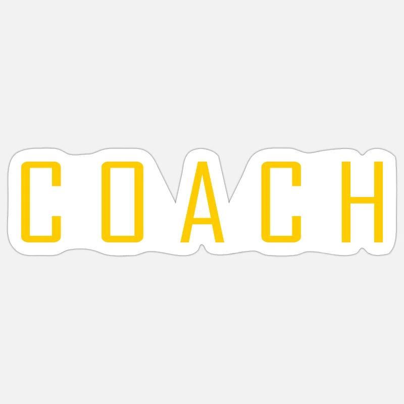 Coach - Sticker taille S (10 x 10 cm) - blanc mat