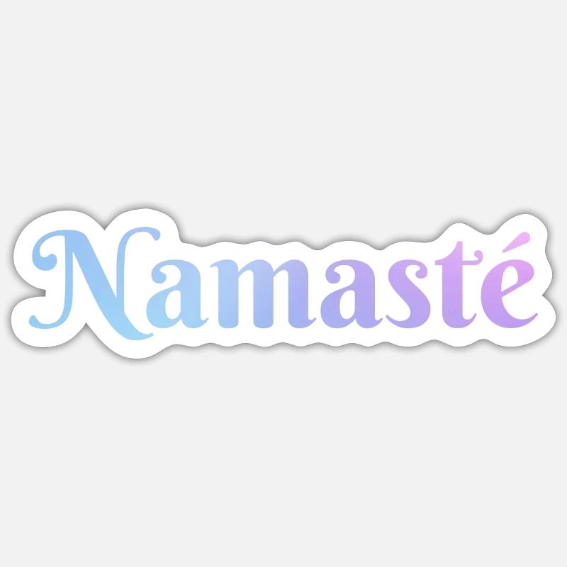 Namaste lettering with magic gradient Sticker size S (10 x 10 cm)