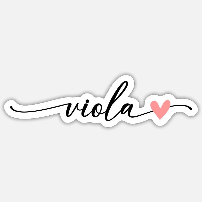 Viola Nom Prénom Calligraphie Script Sticker taille S (10 x 10 cm)