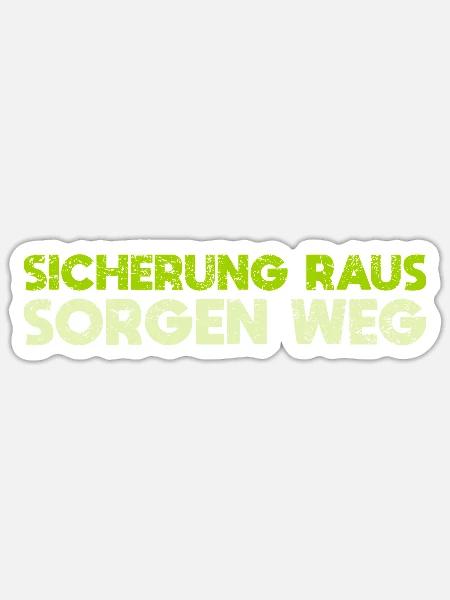 Sicherung Raus, Sorgen Weg - Sticker Größe S (10 x 10 cm) - Mattweiß