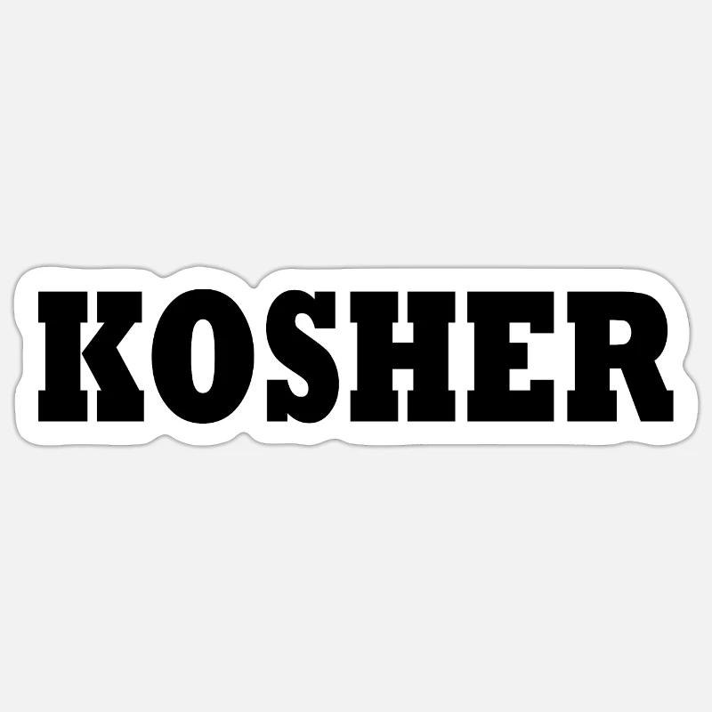 Kosher - Sticker Größe S (10 x 10 cm) - Mattweiß