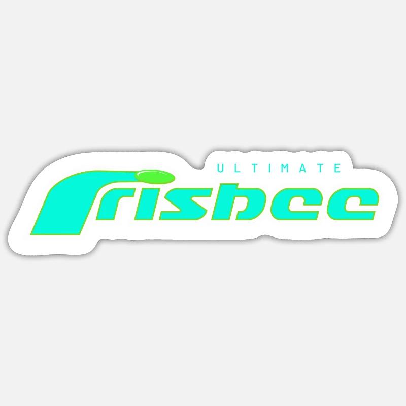 ultimate frisbee türkis - Sticker Größe S (10 x 10 cm) - Mattweiß