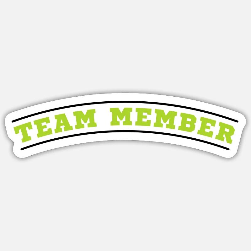 Team Member - Sticker size S (10 x 10 cm) - white matte