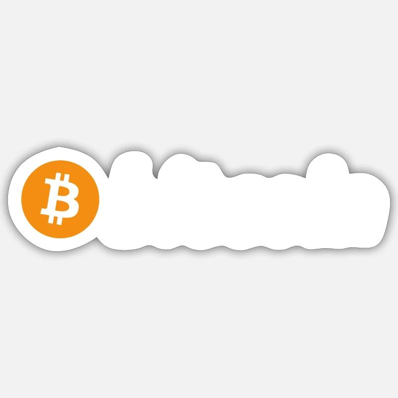 Bitcoin - Sticker taille S (10 x 10 cm) - blanc mat