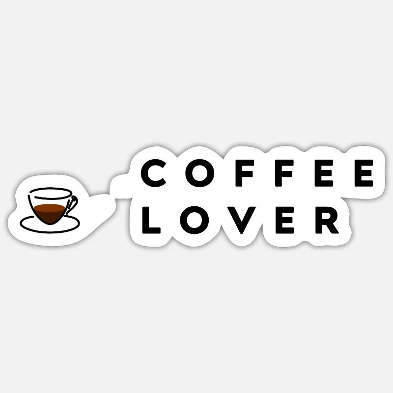 COFFEE LOVER - Sticker Größe S (10 x 10 cm) - Mattweiß