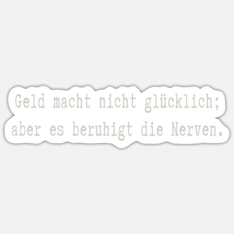 Geld - Sticker Größe S (10 x 10 cm) - Mattweiß