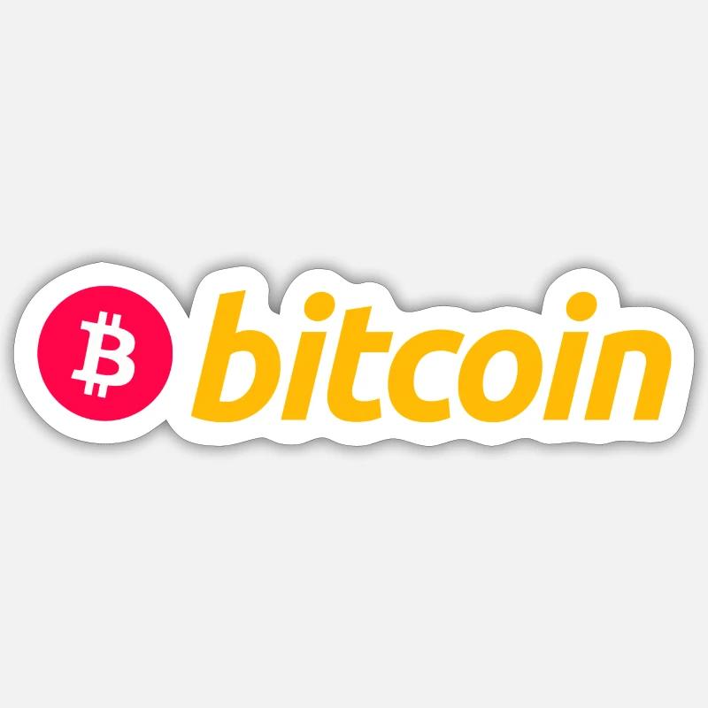 Bitcoin (Bitcoin) - Sticker Größe S (10 x 10 cm) - Mattweiß