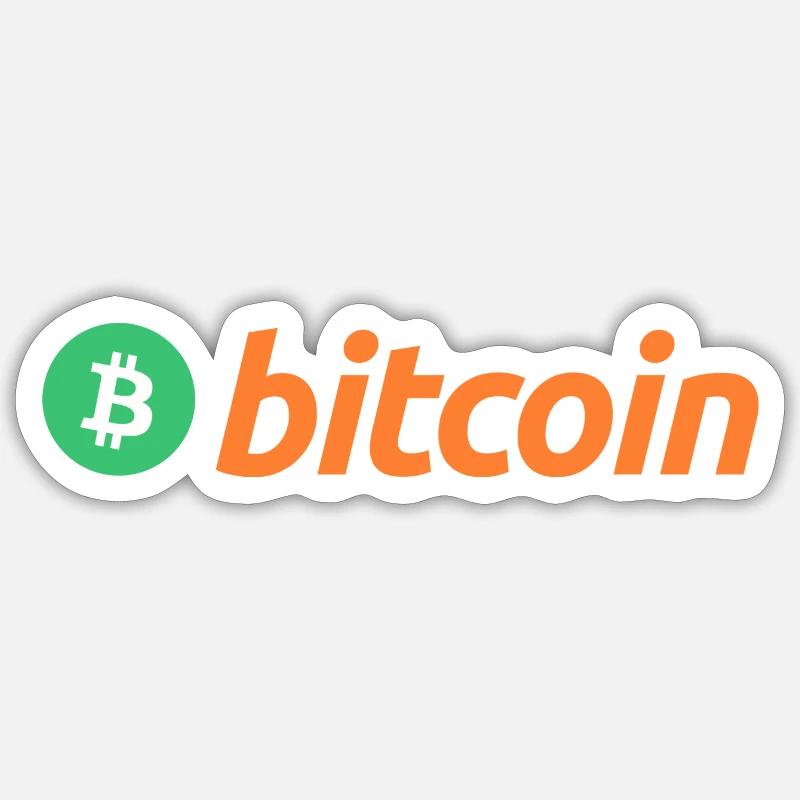 Bitcoin (Bitcoin) - Sticker Größe S (10 x 10 cm) - Mattweiß
