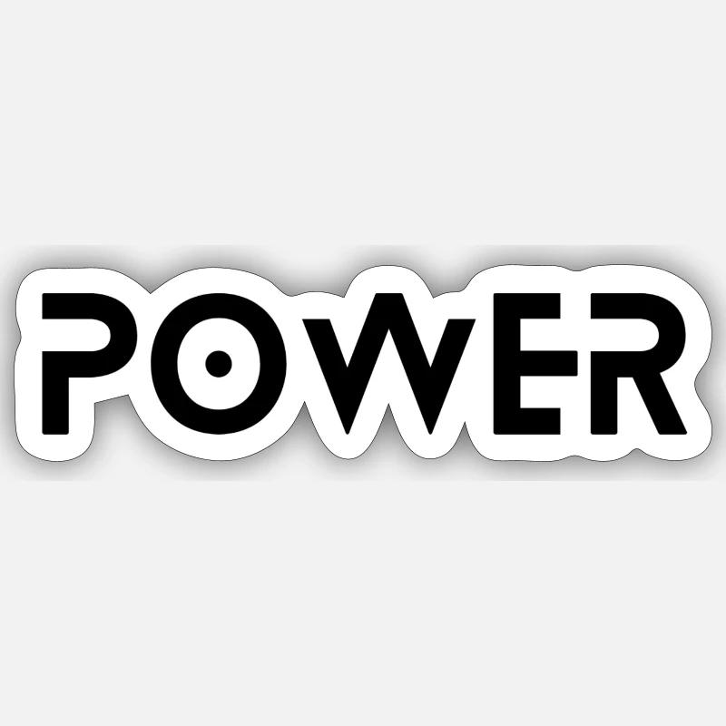 Power - Sticker Größe S (10 x 10 cm) - Mattweiß