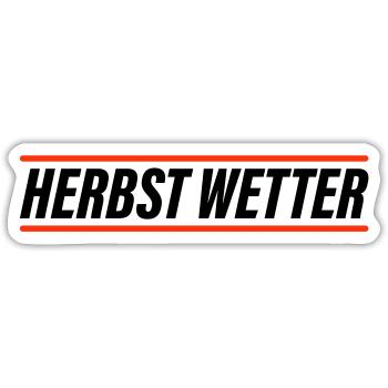 Herbst Wetter - Sticker Größe S (10 x 10 cm) - Mattweiß - Vorne