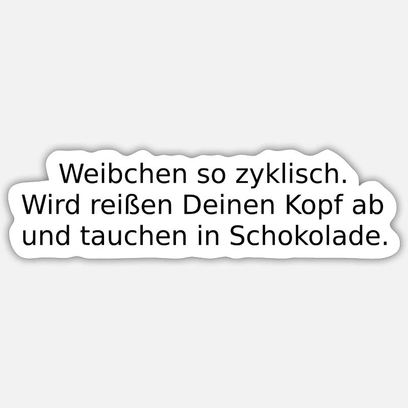 So zyklisch. - Sticker Größe S (10 x 10 cm) - Mattweiß