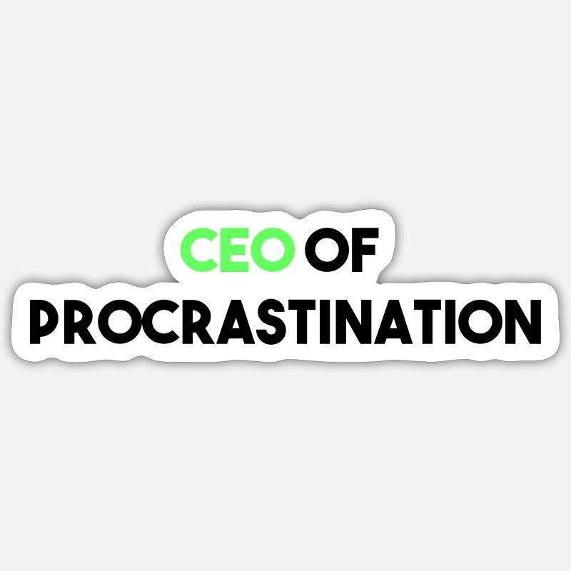 PDG DE LA PROCRASTINATION Sticker taille S (10 x 10 cm)