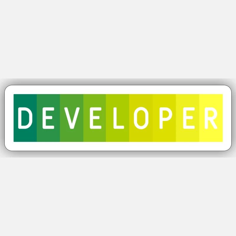 Developer - inscription Sticker size S (10 x 10 cm)