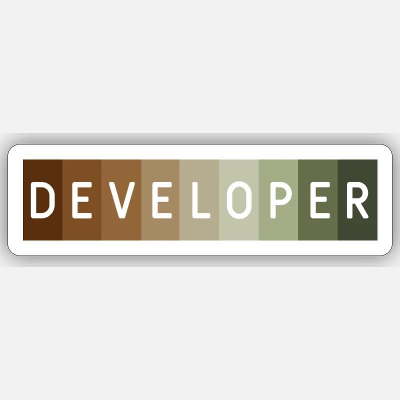 Developer - inscription - Sticker size S (10 x 10 cm) - white matte