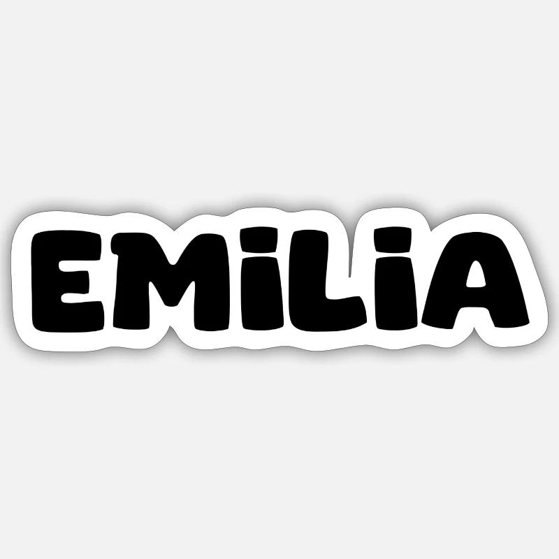 Nom - Emilia Sticker taille S (10 x 10 cm)