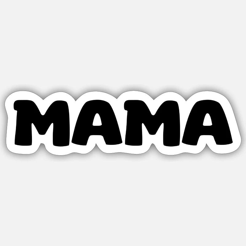 Maman - Sticker taille S (10 x 10 cm) - blanc mat