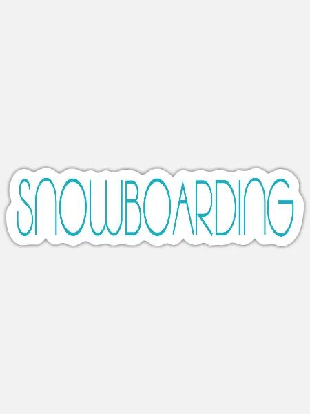 snowboarding snowboard boarden - Sticker Größe S (10 x 10 cm) - Mattweiß
