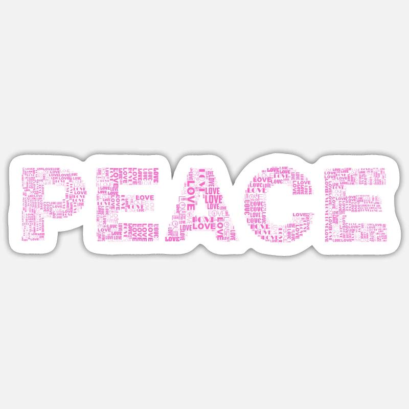 all we need is PEACE - Sticker Größe S (10 x 10 cm) - Mattweiß