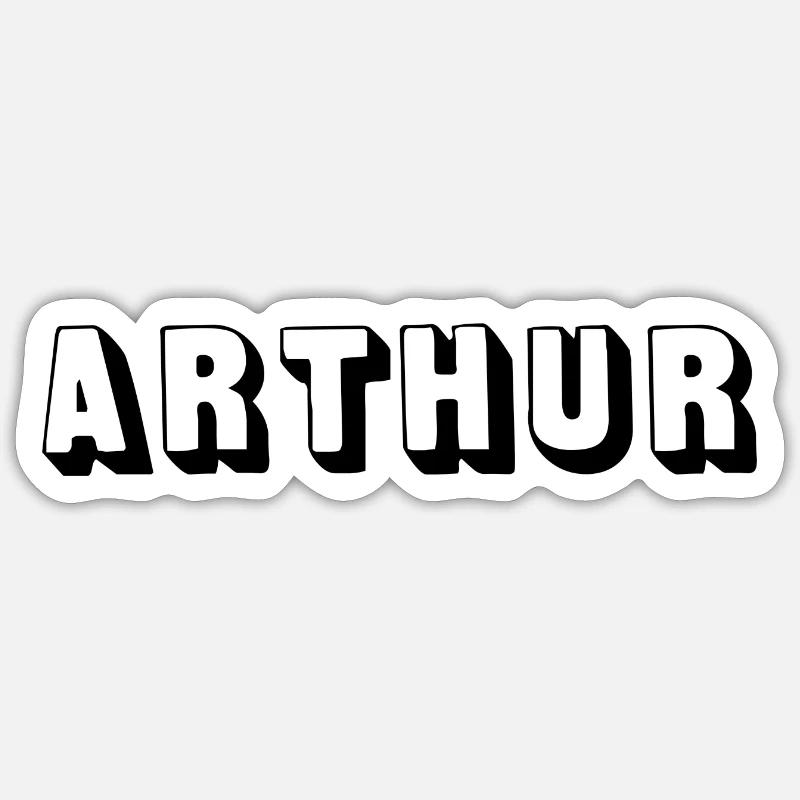 Nom - Arthur Sticker taille S (10 x 10 cm)
