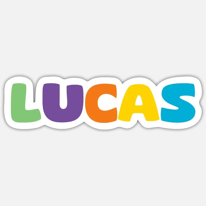 Name - Lucas - Sticker size S (10 x 10 cm) - white matte