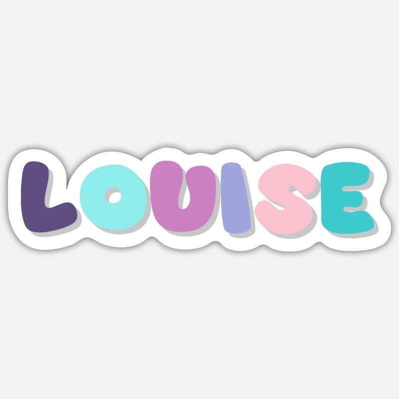 Name - Louise - Sticker Größe S (10 x 10 cm) - Mattweiß