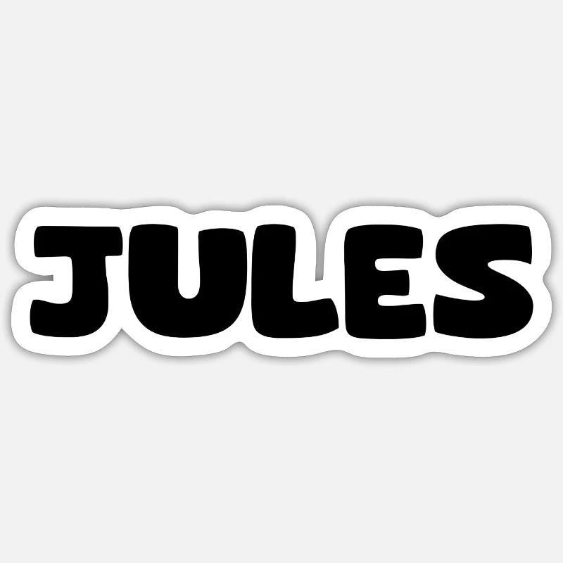 Nom - Jules Sticker taille S (10 x 10 cm)