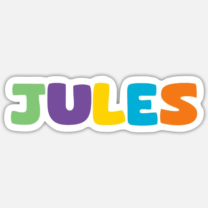 Name - Jules Sticker Größe S (10 x 10 cm)