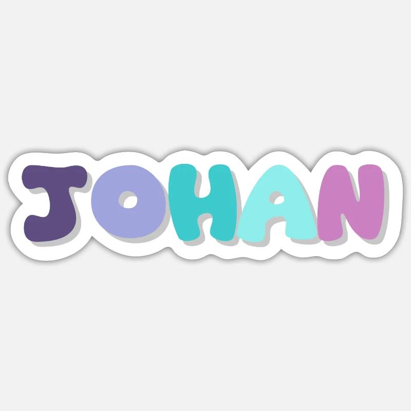 Name - Johan Sticker Größe S (10 x 10 cm)