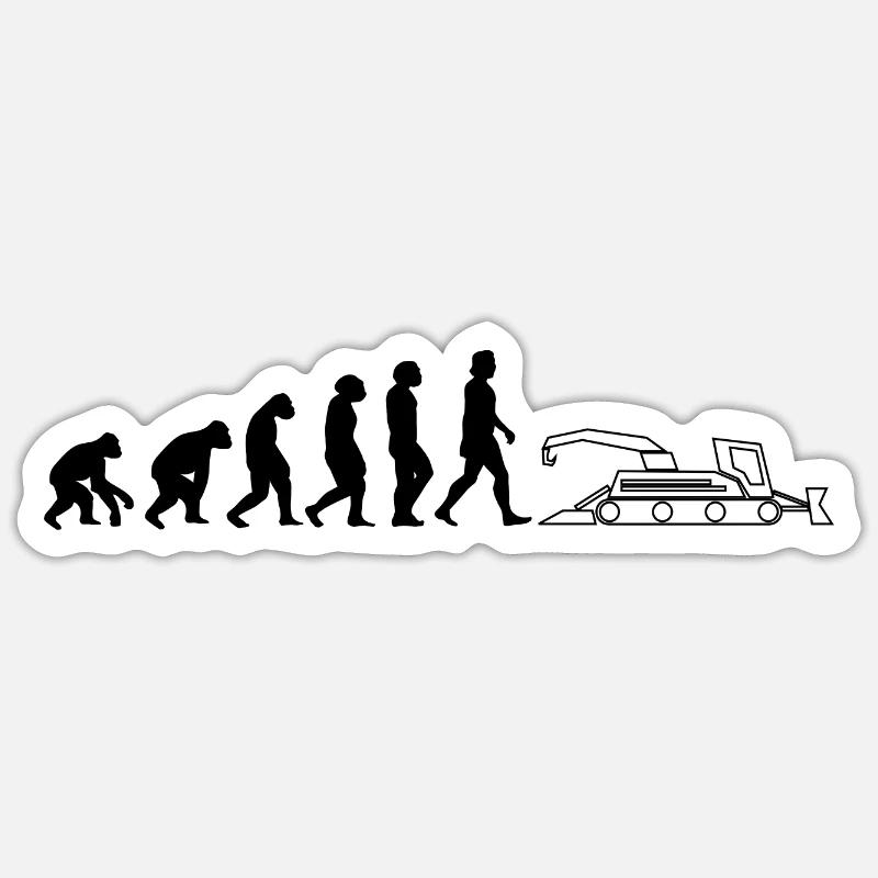 Grue dameuse noire Evolution dameuses - Sticker taille S (10 x 10 cm) - blanc mat