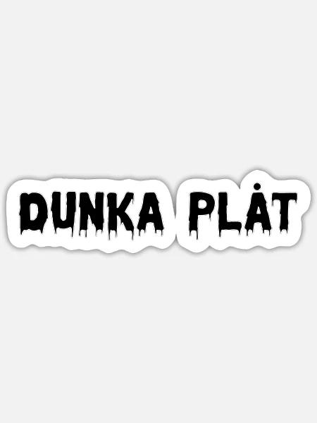Dunka plåt - Klistermärke storlek S (10 x 10 cm) - matt vit