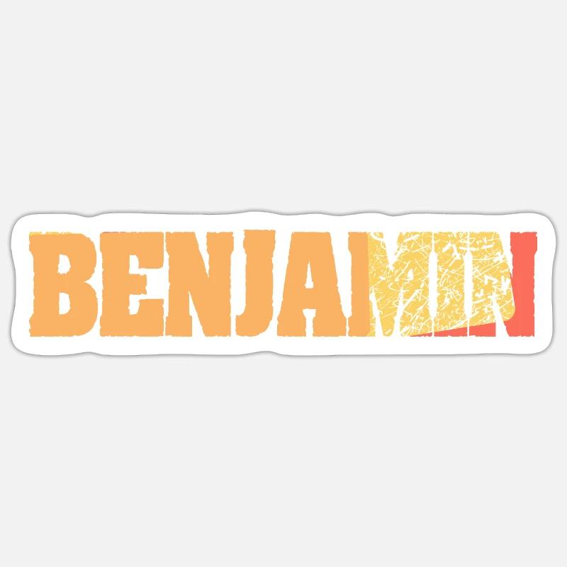 Gift for Benjamin - Sticker size S (10 x 10 cm) - white matte