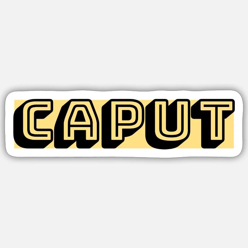 Caput - Sticker Größe S (10 x 10 cm) - Mattweiß