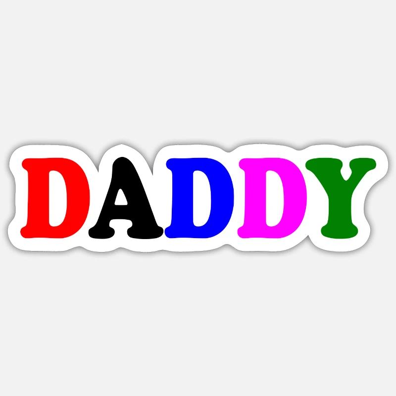 Daddy - Sticker size S (10 x 10 cm) - white matte