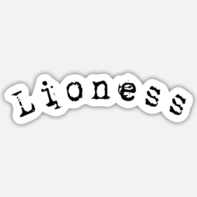 Lioness - Sticker size S (10 x 10 cm) - white matte