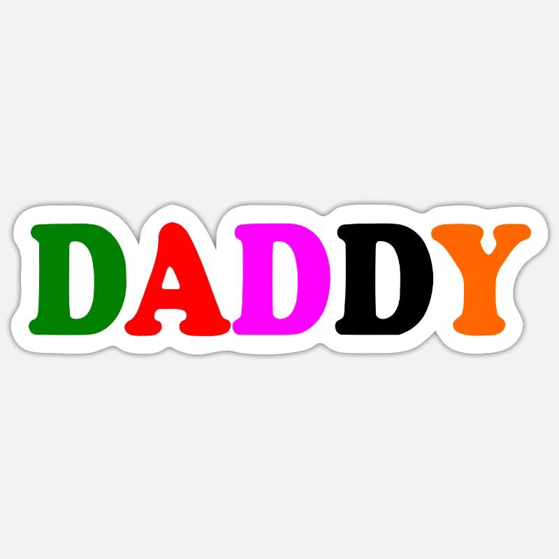 Daddy - Sticker size S (10 x 10 cm) - white matte