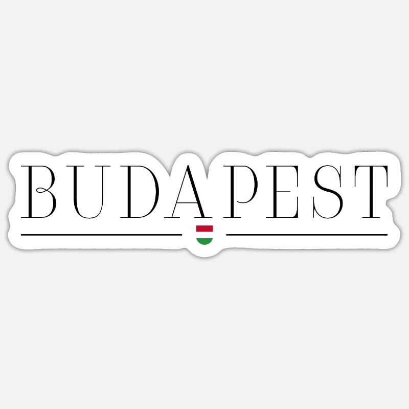 J’adore Budapest Sticker taille S (10 x 10 cm)