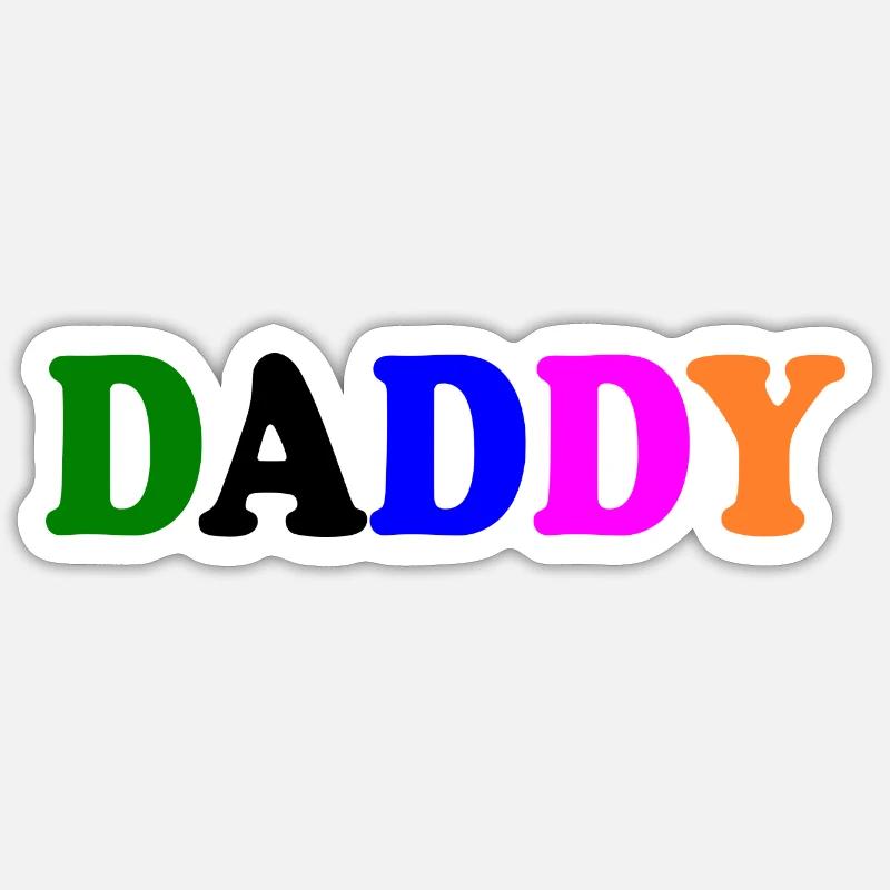 Daddy - Sticker size S (10 x 10 cm) - white matte