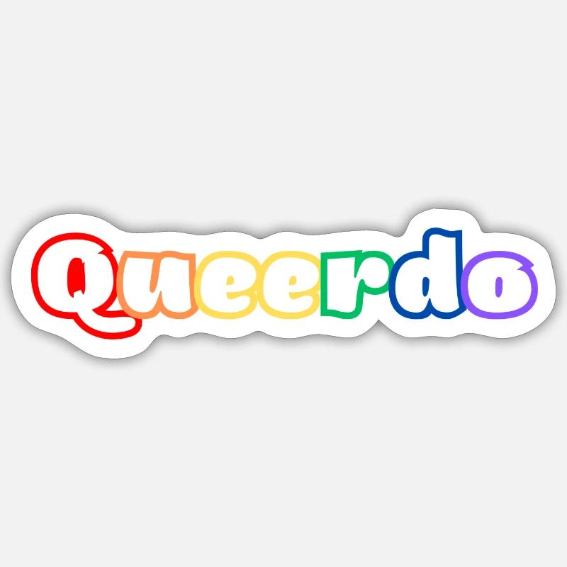 Queerdo - Sticker Größe S (10 x 10 cm) - Mattweiß