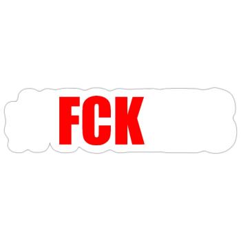 Fck nzs - Sticker Größe S (10 x 10 cm) - Mattweiß - Vorne
