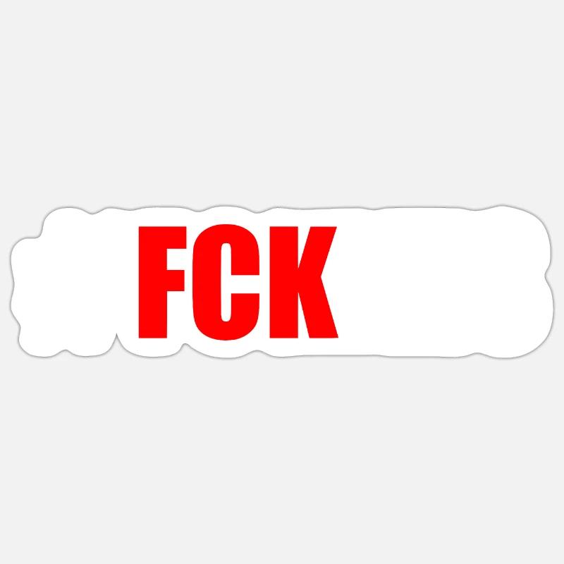 Fck nzs - Sticker Größe S (10 x 10 cm) - Mattweiß