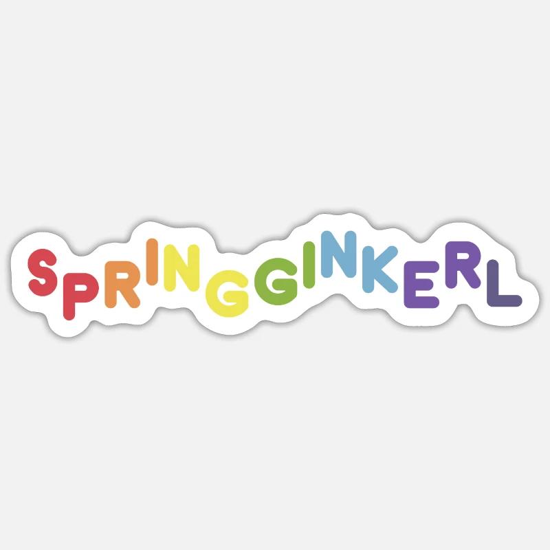Springginkerl Klassik Sticker Größe S (10 x 10 cm)