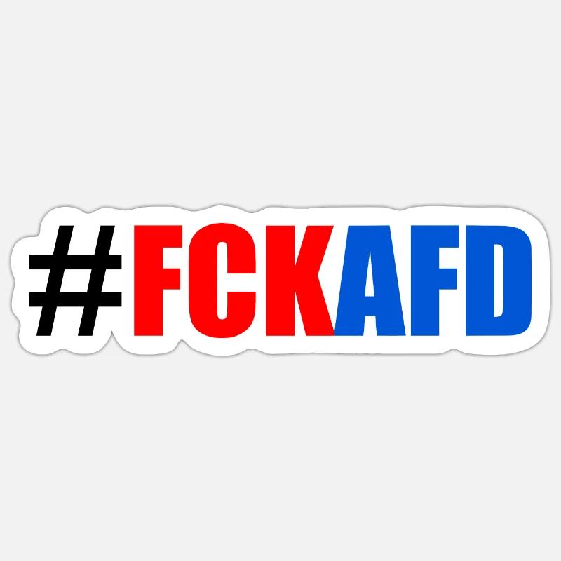 Fck afd - Sticker Größe S (10 x 10 cm) - Mattweiß