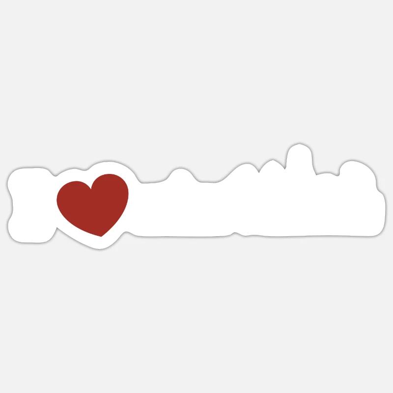 Mannheim Monnem Mannheimat - Sticker taille S (10 x 10 cm) - blanc mat