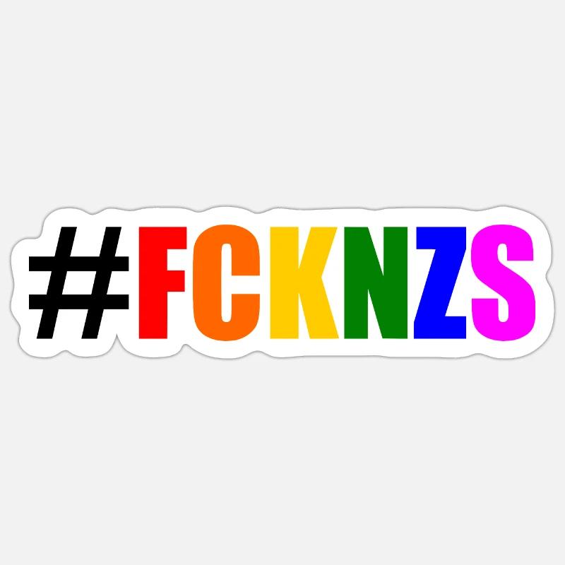 Fck nzs - Sticker Größe S (10 x 10 cm) - Mattweiß