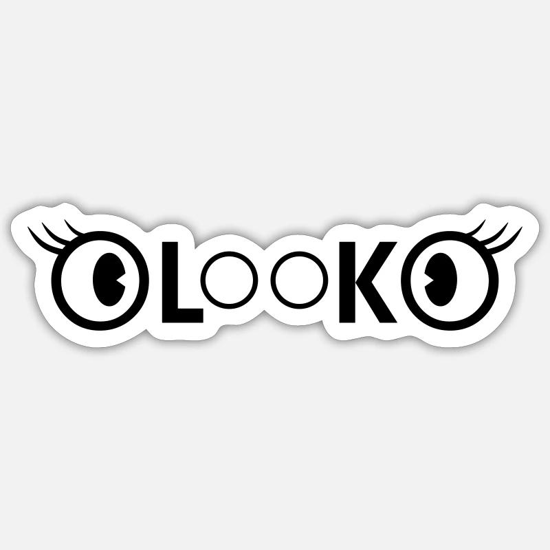 Look Logo 2 - Sticker Größe S (10 x 10 cm) - Mattweiß