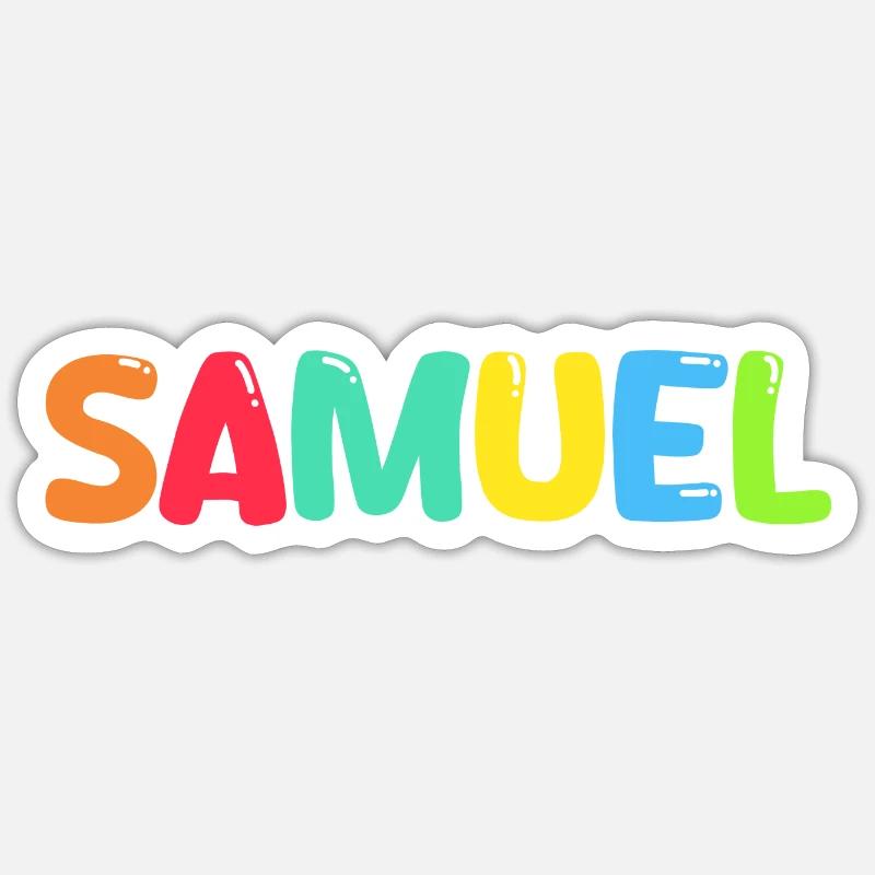 Name - Samuel - Sticker size S (10 x 10 cm) - white matte