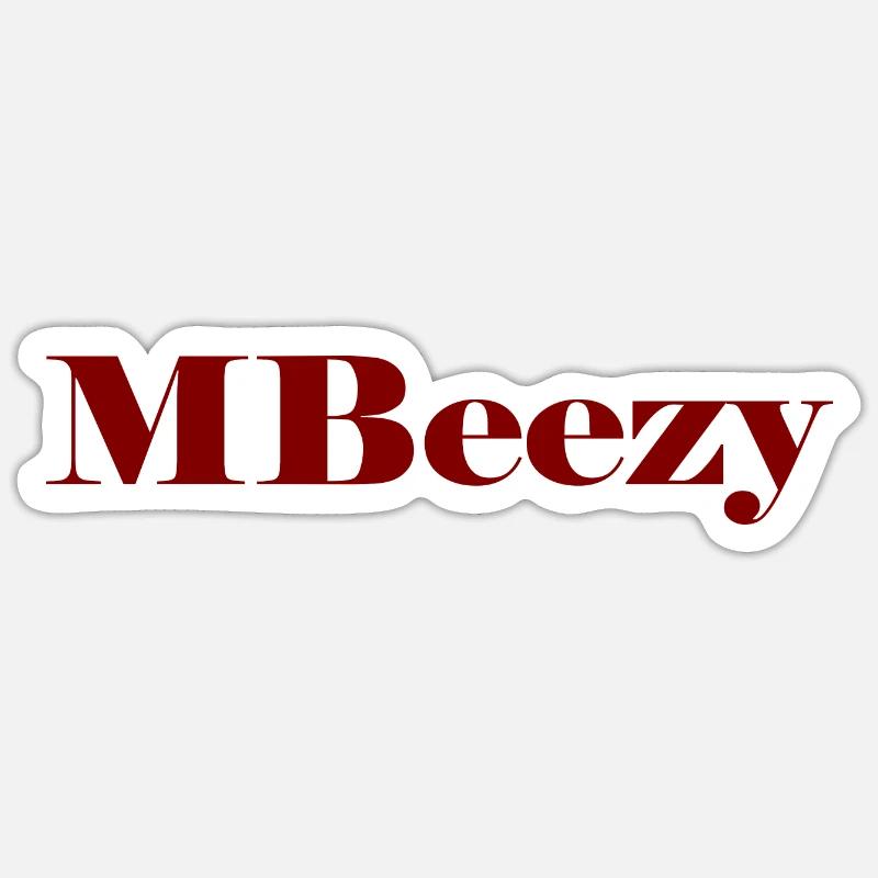 Mbeezy - Sticker Größe S (10 x 10 cm) - Mattweiß