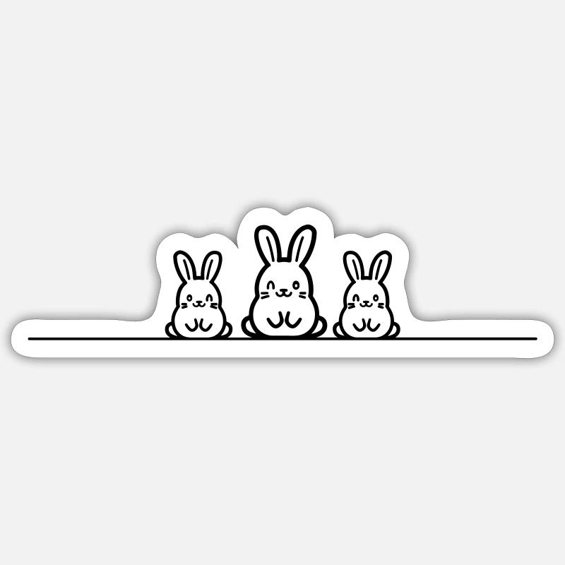 Easter Bunny Easter - Sticker size S (10 x 10 cm) - white matte